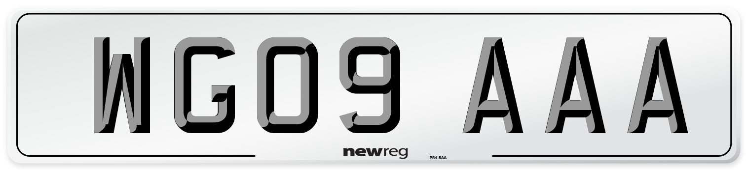 WG09 AAA Number Plate from New Reg